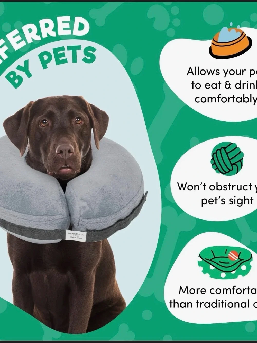 Inflatable Collar - Blue - Comfortable Protective Pet Cone